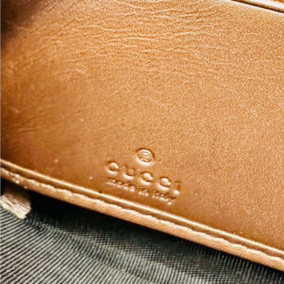 EUC Gucci Microguccissima Metallic Rose Gold Patent Leather Zip Around Wallet - Picture 16 of 17